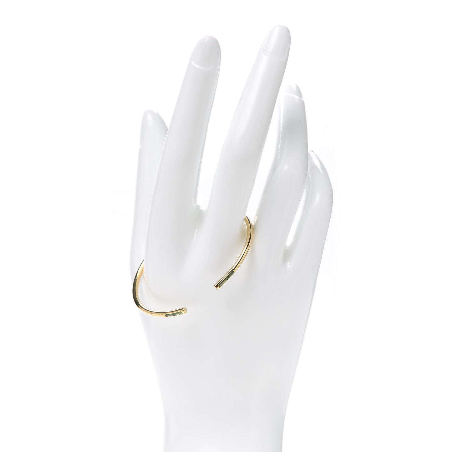 18K Yellow Gold Tsavorite Sparklers Wire Cuff Bracelet