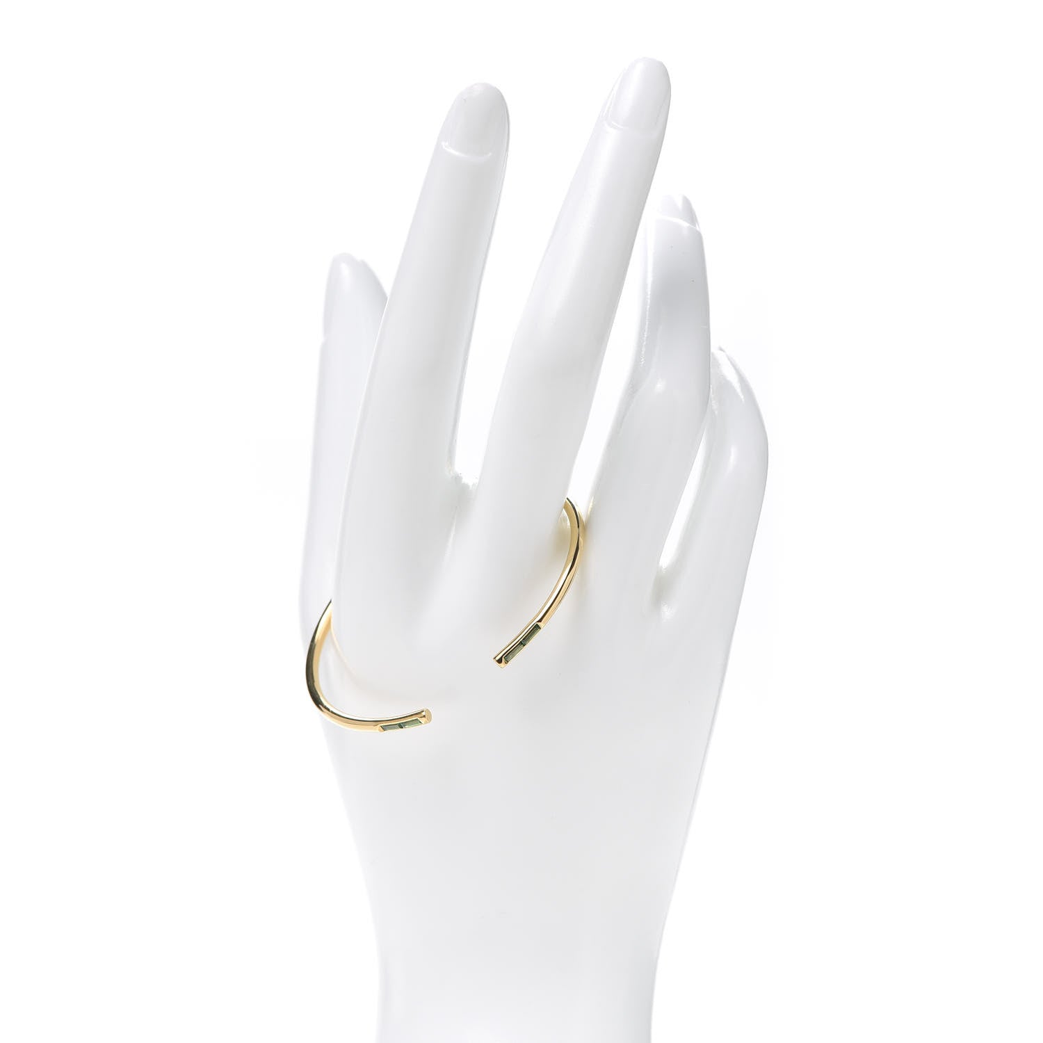 Tiffany 18K Yellow Gold Tsavorite Sparklers Wire Cuff Bracelet 2 of 5
