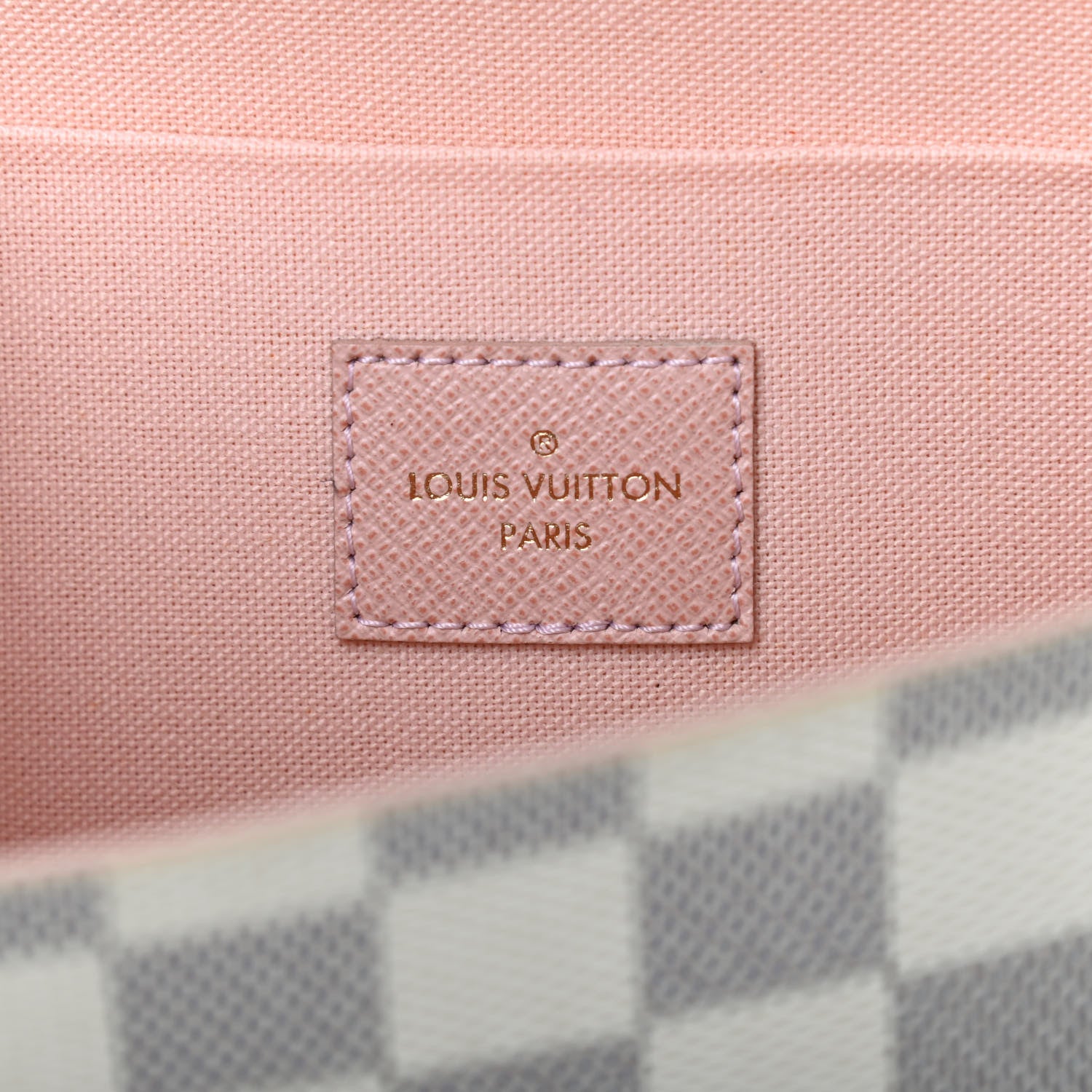 Louis Vuitton Damier Azur Pochette Felicie Chain Wallet Rose Ballerine 5 of 8