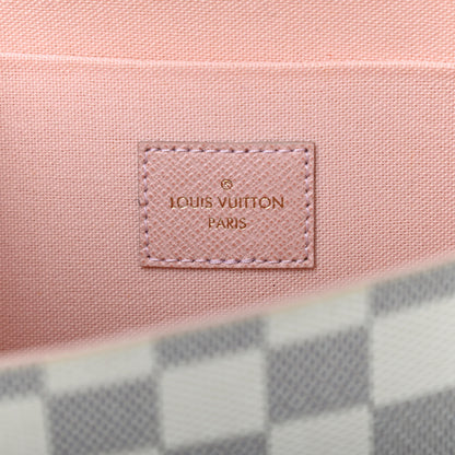 Louis Vuitton Damier Azur Pochette Felicie Chain Wallet Rose Ballerine 5 of 8