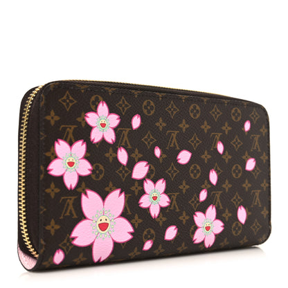 Louis Vuitton LV X TM Monogram Cherry Blossom Zippy Wallet Sakura Brown 3 of 6