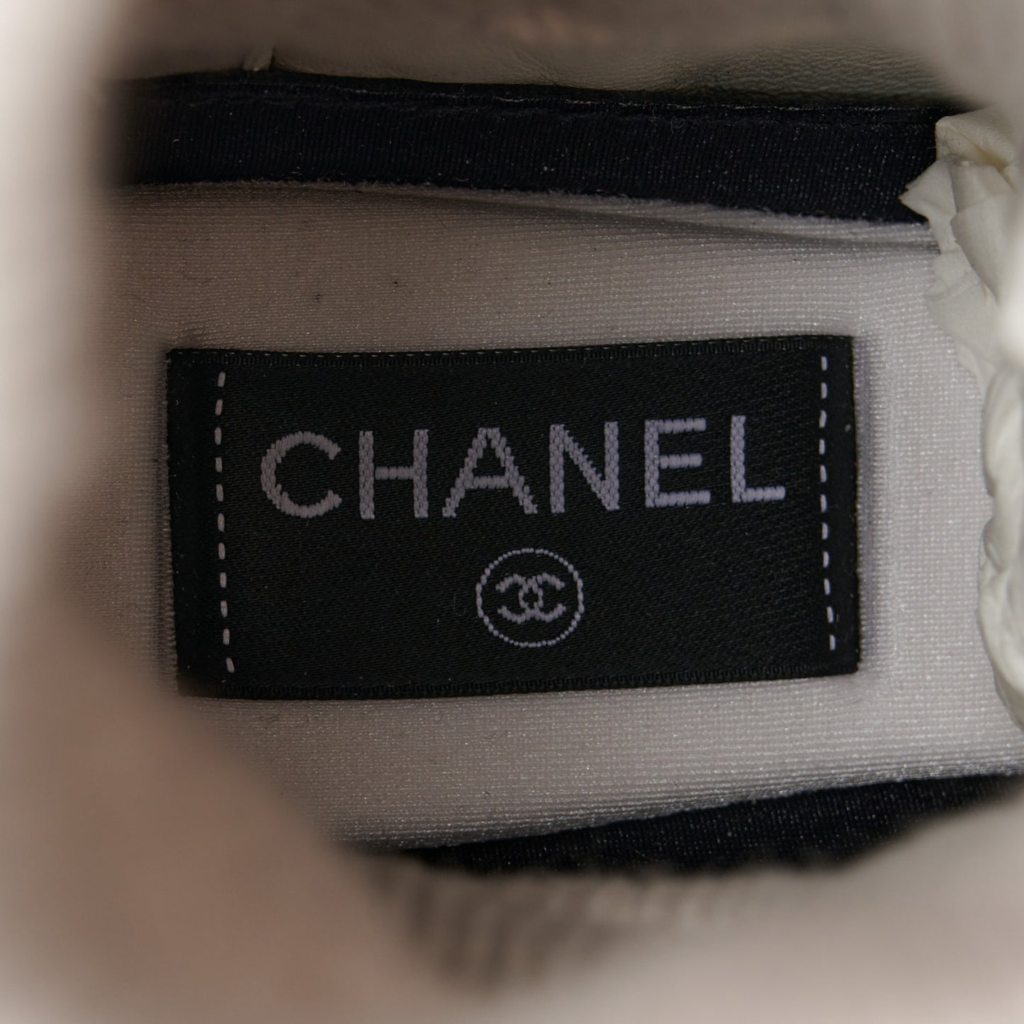 Suede Calfskin Knit CC Sneakers 38 Dark Blue Light Grey