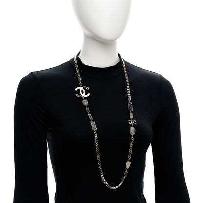 Chanel Ruthenium Crystal CC Chain Necklace 2 of 6
