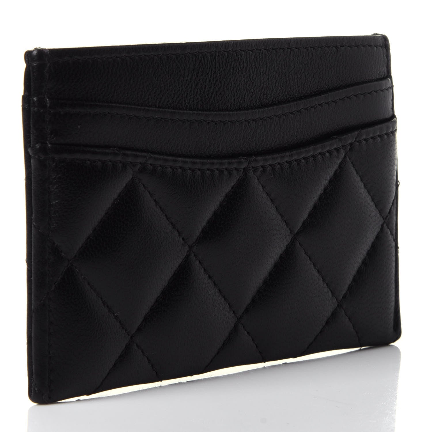 Chanel Lambskin Quilted Card Holder So Black 3 of 11