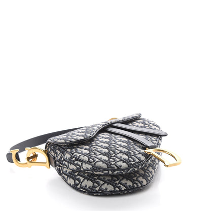Christian Dior Oblique Saddle Bag Blue 3 of 8