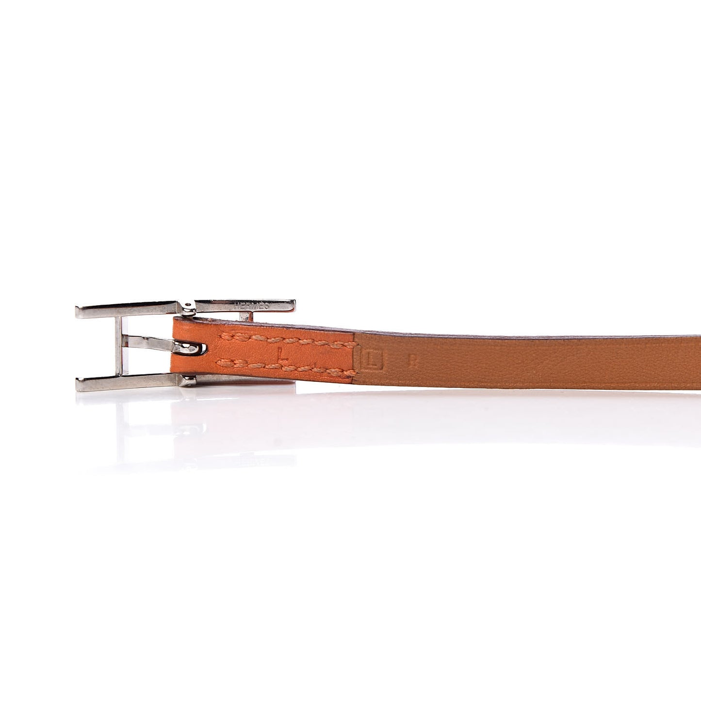 Tadelakt Hapi 3 MM Triple Tour Bracelet L Orange