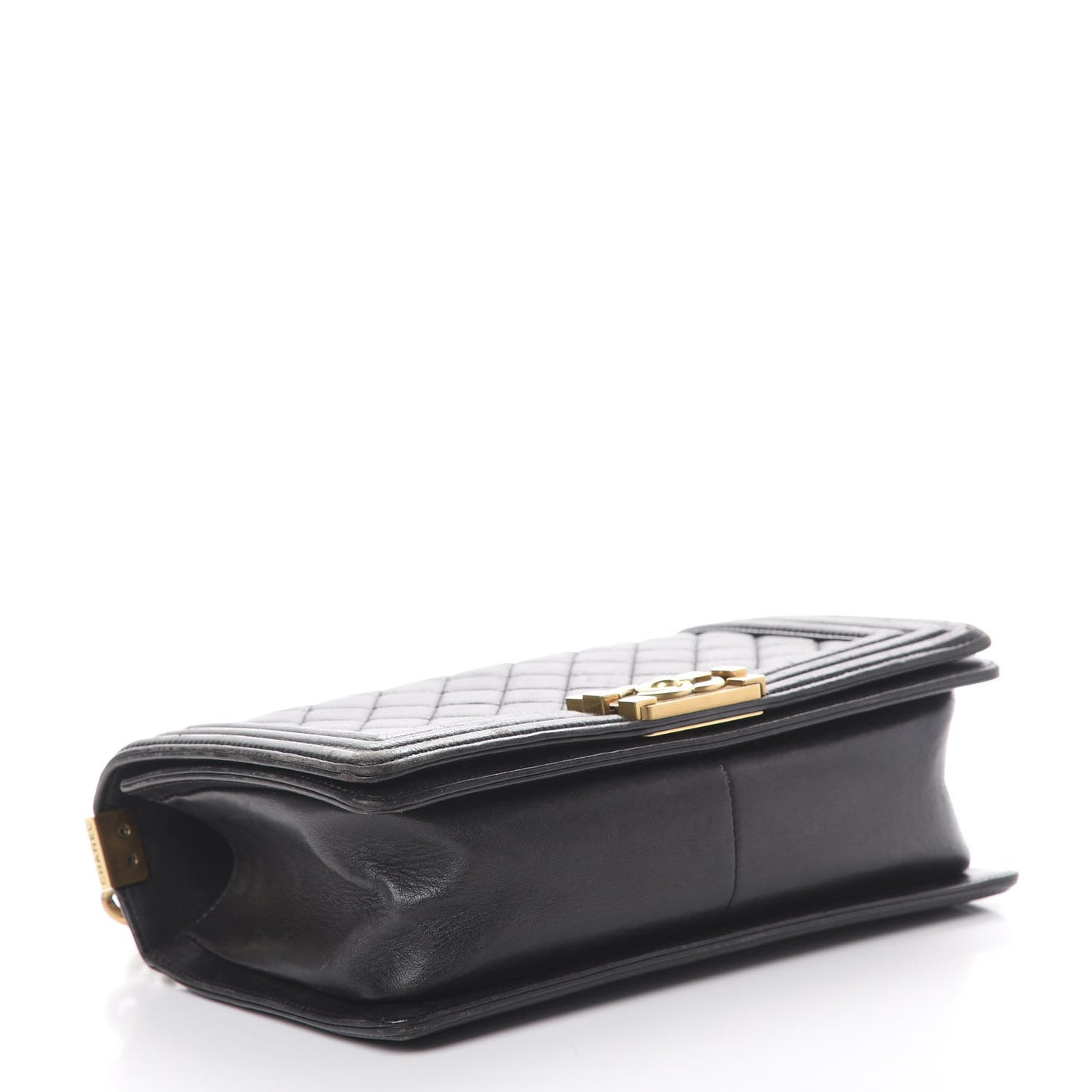 Calfskin Quilted Medium Boy Flap Black