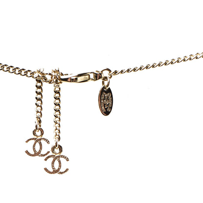 Chanel Pearl Crystal CC Bead Necklace Gold 6 of 6