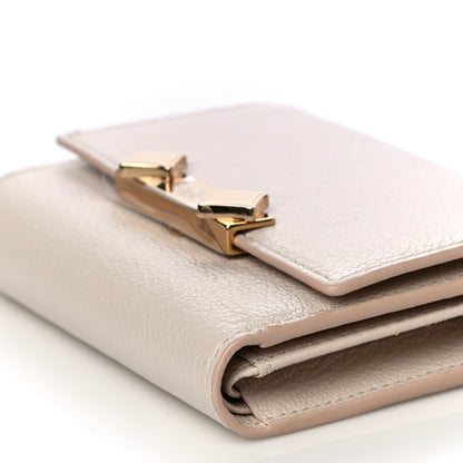 MCM Goatskin Milano Tri-Fold Wallet Beige 6 of 11