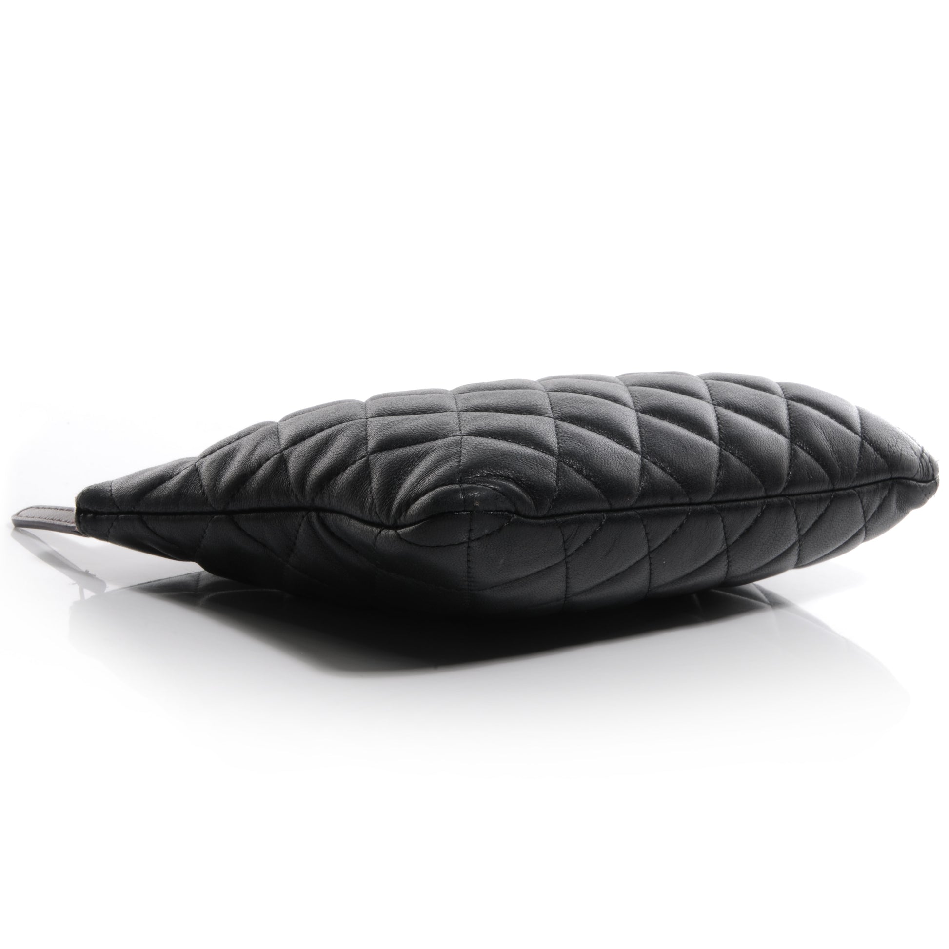 Chanel Lambskin Quilted Medium Cosmetic Case Black 4 of 8