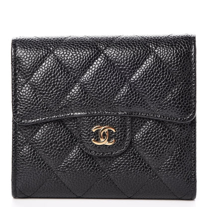 Chanel Caviar Quilted Compact Flap Wallet Black 1 of 10