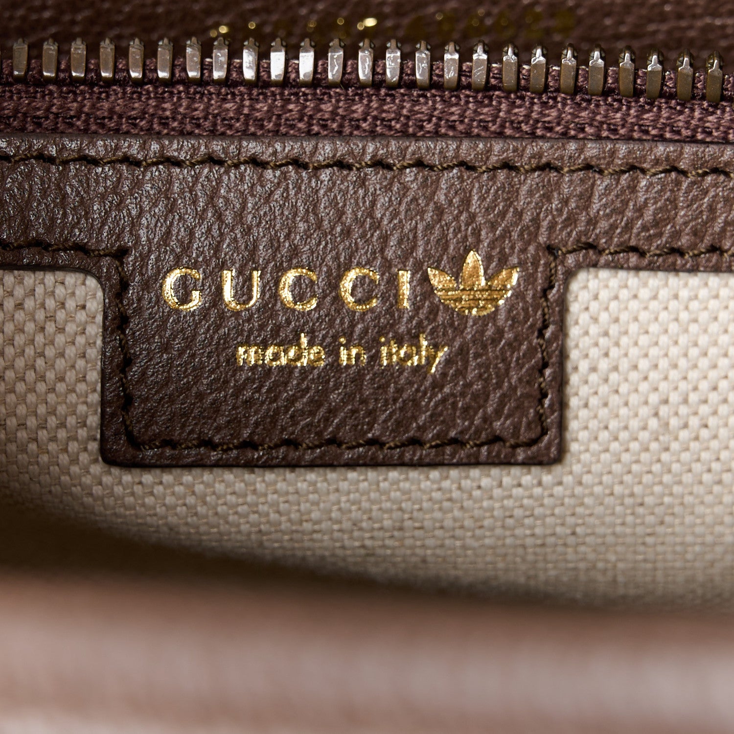 Gucci X ADIDAS Crystal Vintage Monogram Textured Dollar Calfskin Web Trefoil Logo Mini Bowling Bag Mid Natural Nut Off White New Acero 6 of 12