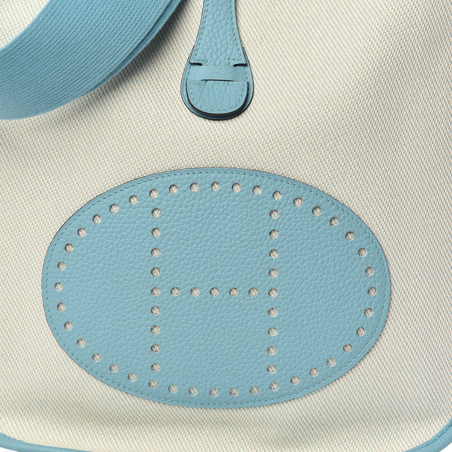 Hermes Toile Taurillon Clemence Evelyne III PM Bleu Atoll 10 of 11