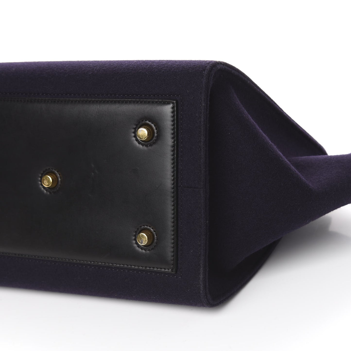 Felt Calfskin Medium Tie Knot Tote Navy