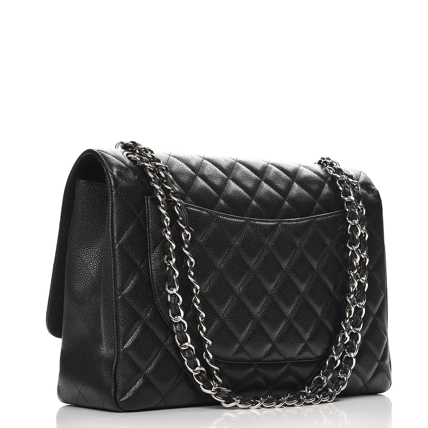 Caviar Quilted Maxi Single Flap Black