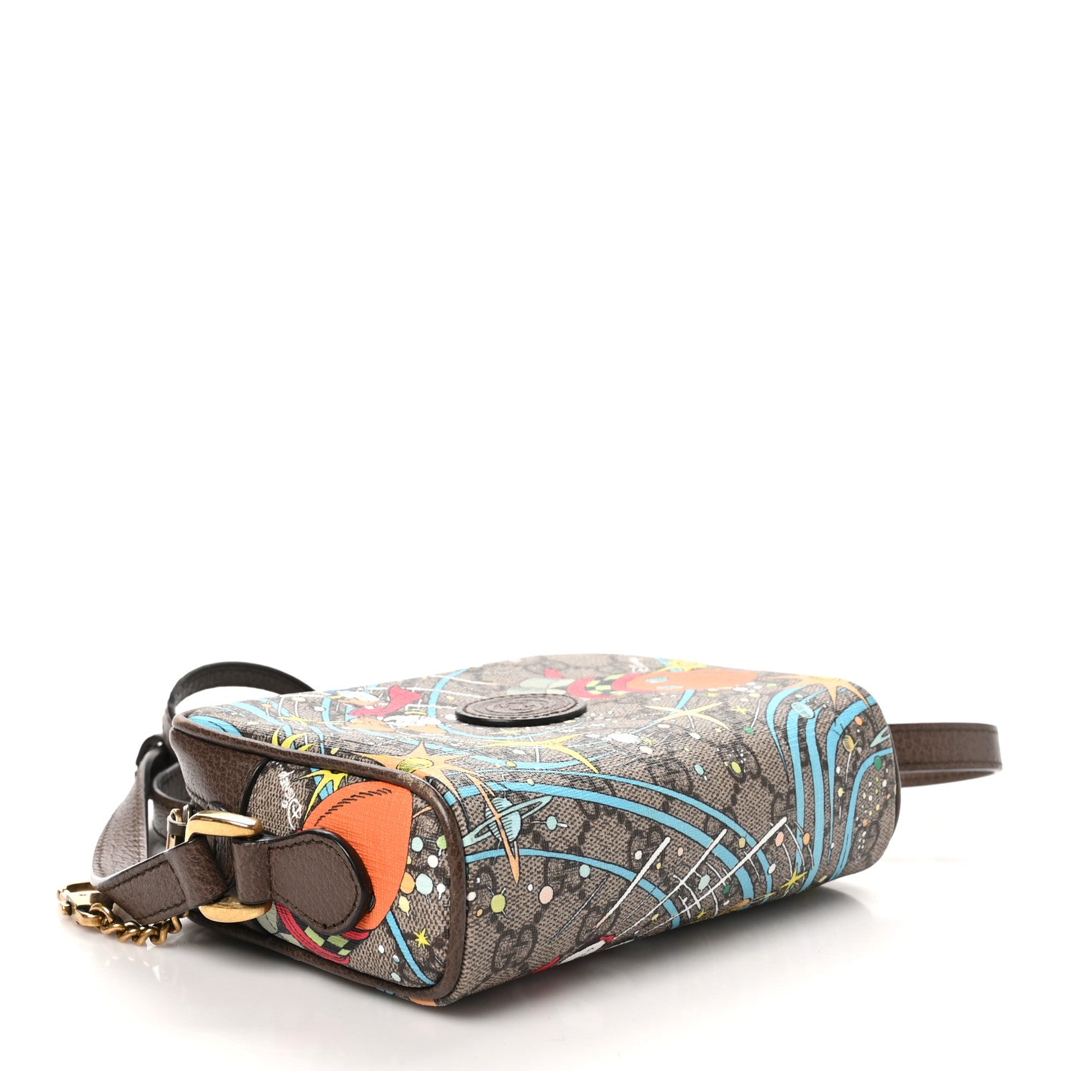 Gucci X DISNEY GG Supreme Monogram Donald Duck Interlocking G Shoulder Bag Beige Multicolor New Acero 4 of 10