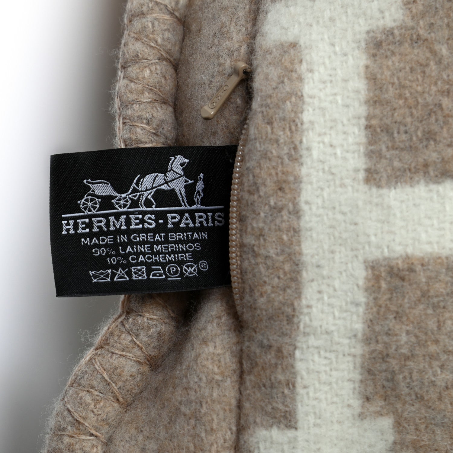 Hermes Wool Cashmere Avalon III Pillow PM Coco Camomille 3 of 3