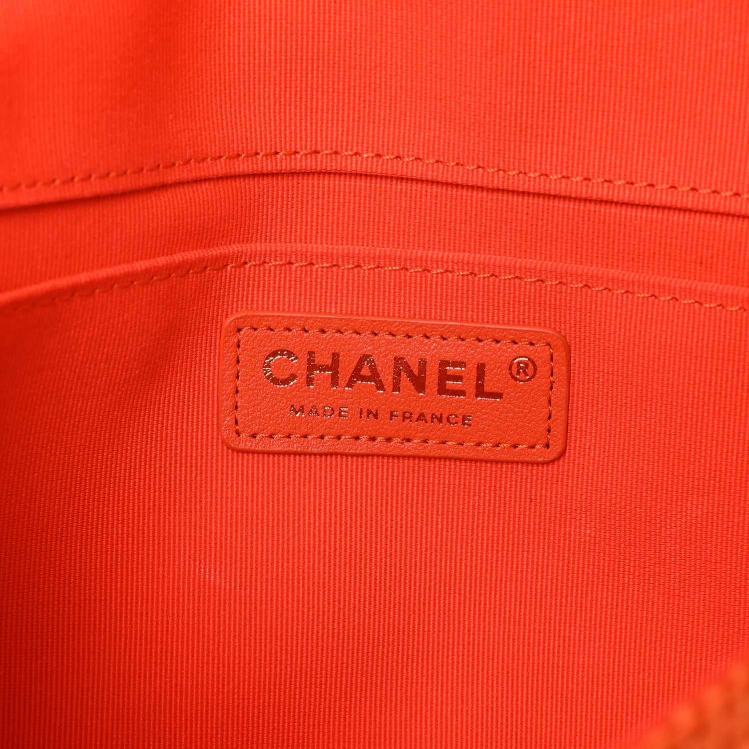 Chanel Braided Raffia Small Coco Beach Flap Bag Orange 5 of 10