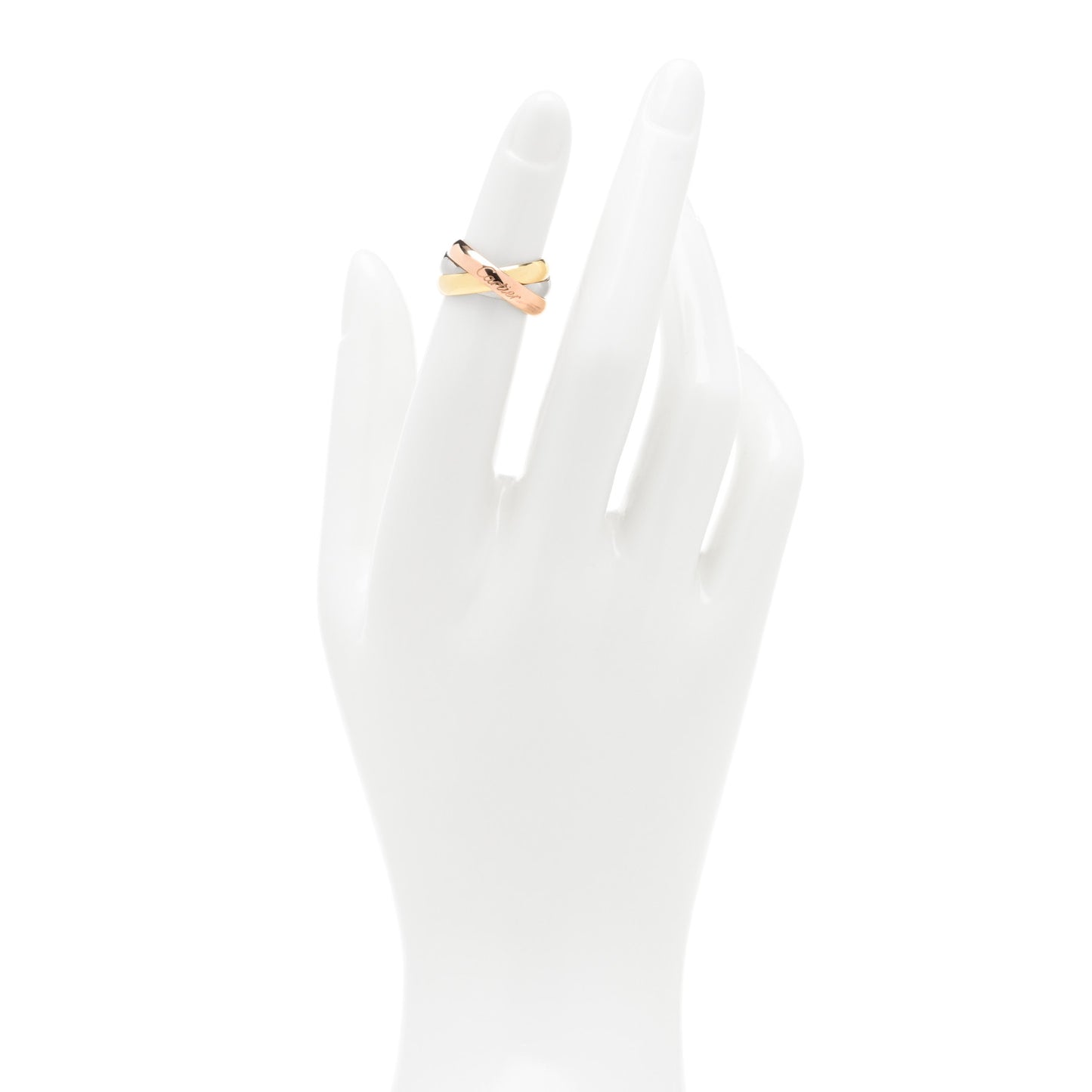 18K Pink Yellow White Gold Classic Trinity Ring 47 4