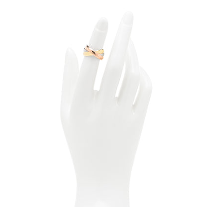 Cartier 18K Pink Yellow White Gold Classic Trinity Ring 47 4 2 of 5