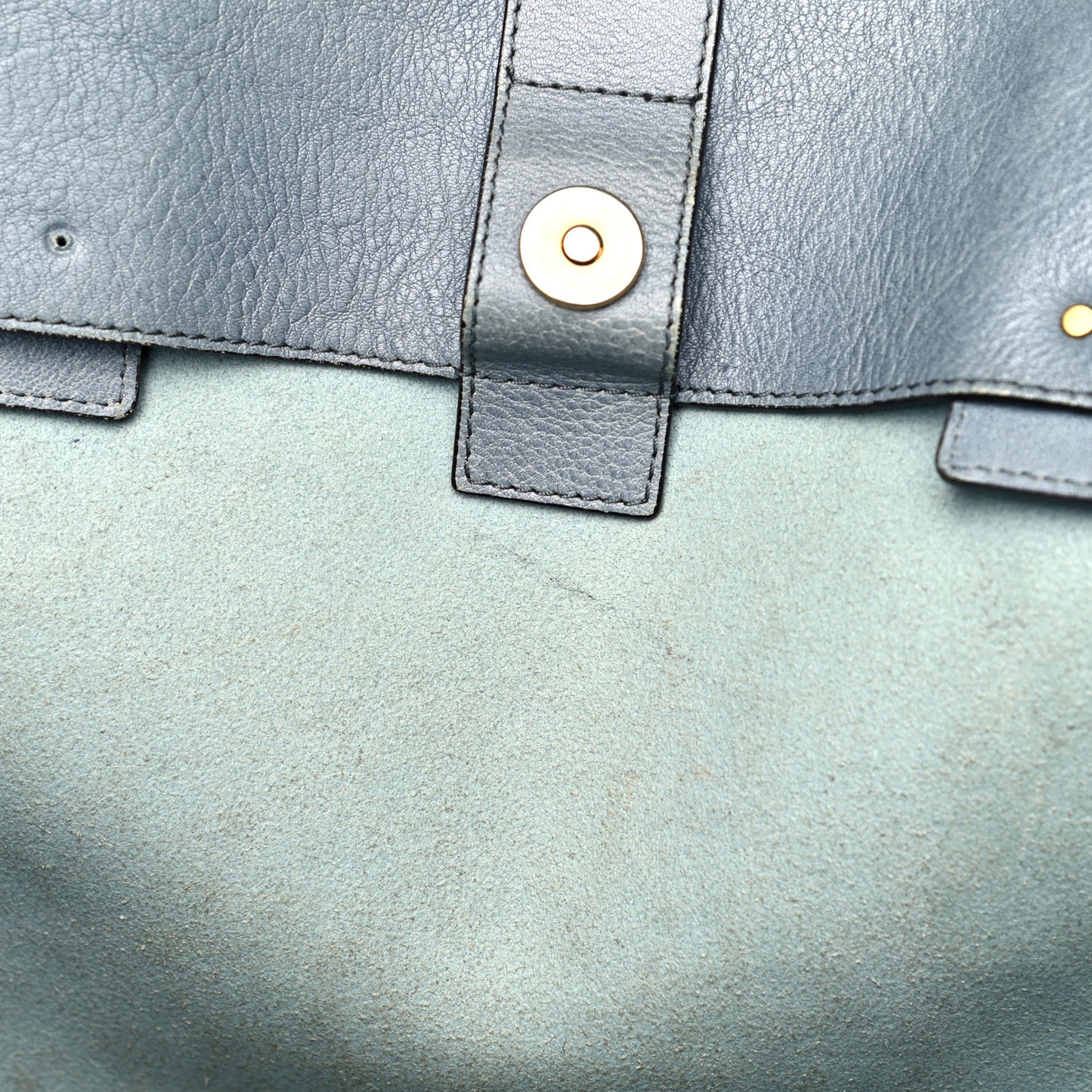 Smooth Calfskin Medium Milo Shopping Tote Cloudy Blue