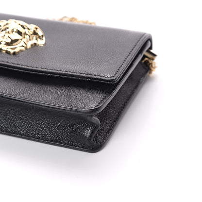 Versace Grained Calfskin Palazzo Chain Evening Bag Black 8 of 8
