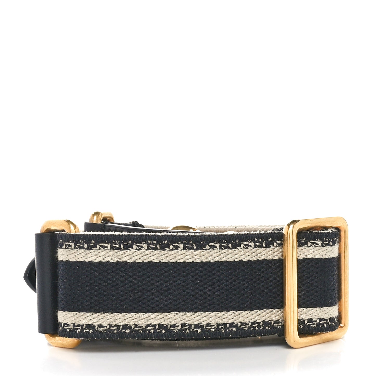 Canvas Embroidered Shoulder Strap Black