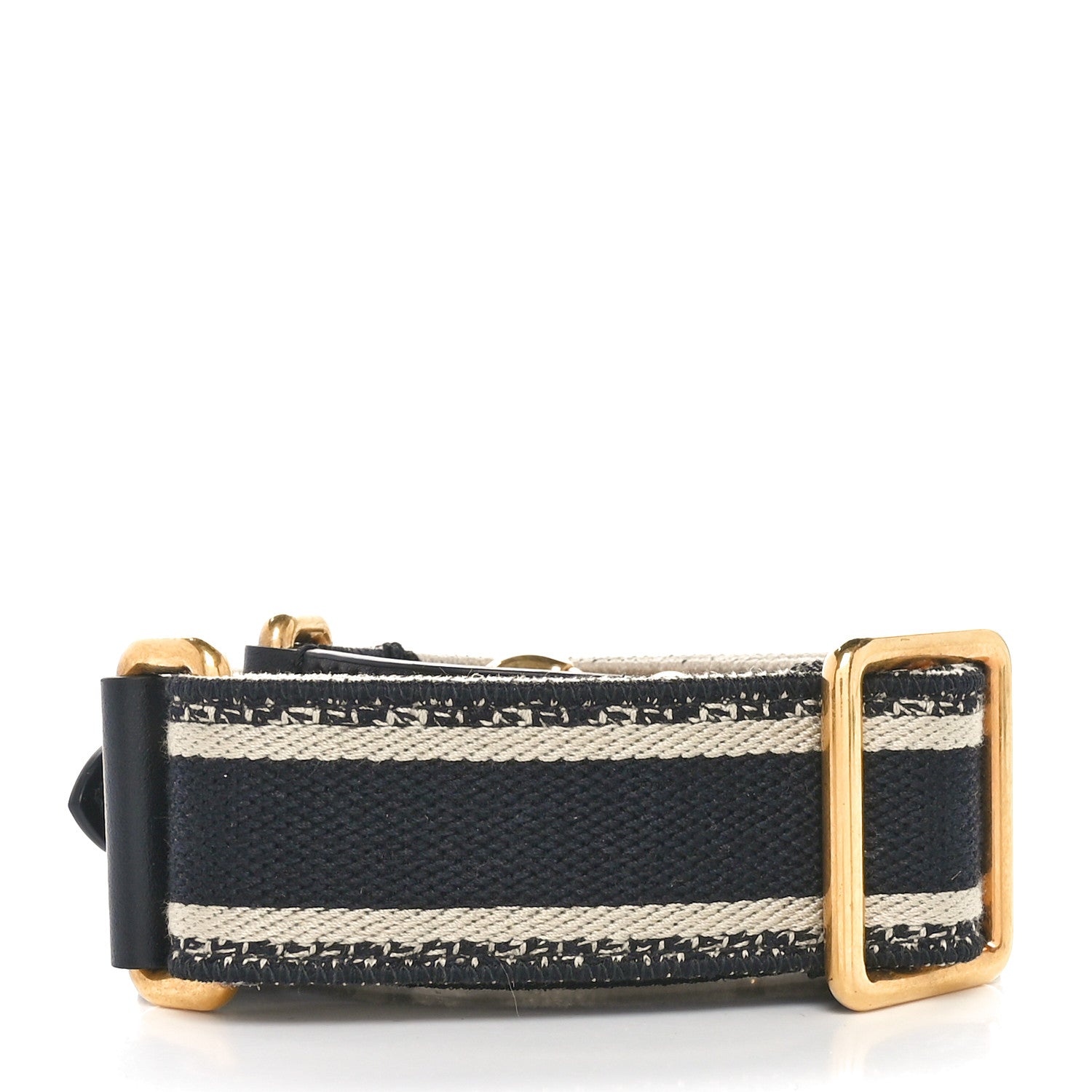 Christian Dior Canvas Embroidered Shoulder Strap Black 2 of 4
