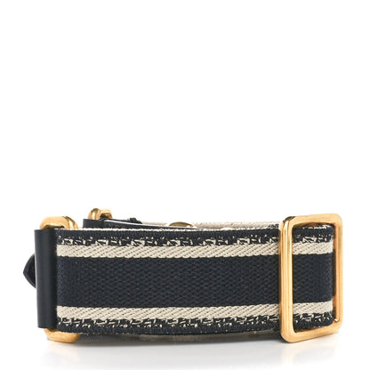 Christian Dior Canvas Embroidered Shoulder Strap Black 2 of 4