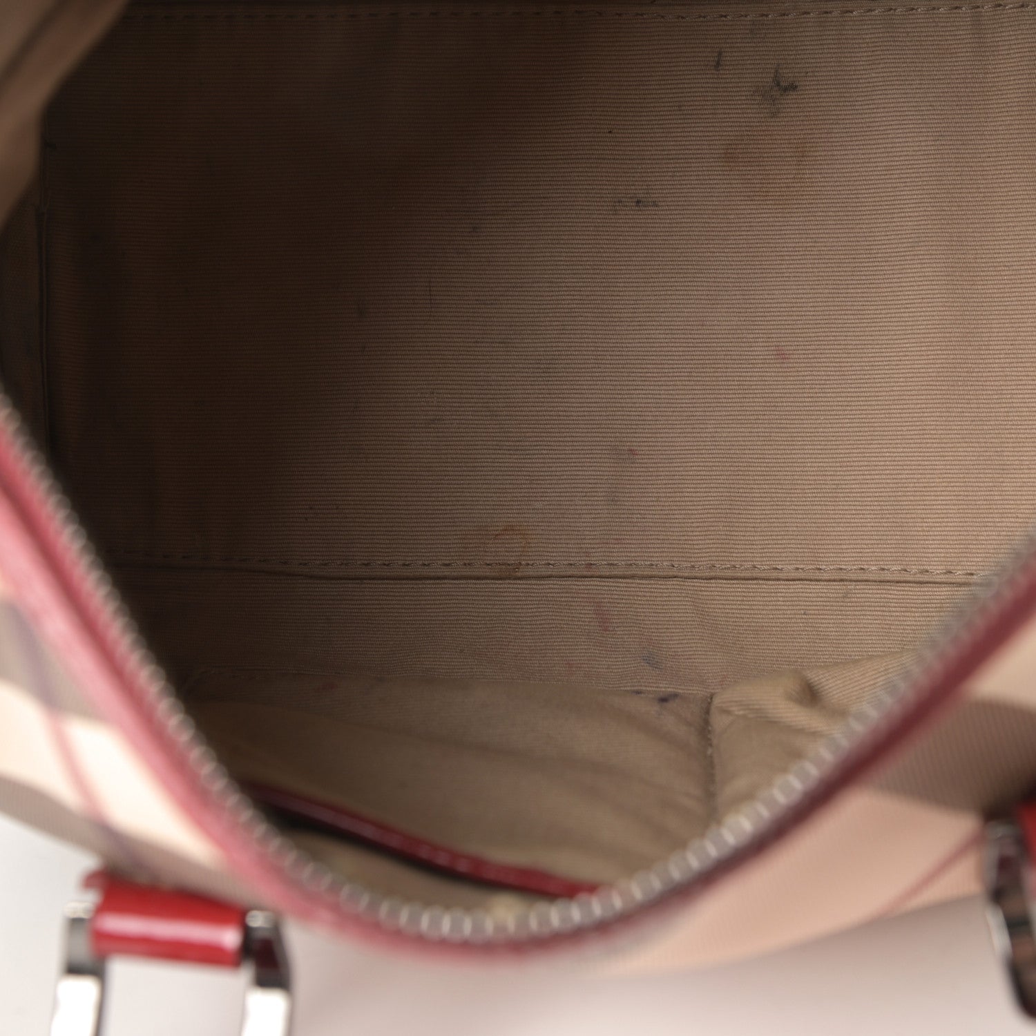 Burberry Patent Nova Check Chester Bowling Bag Raspberry Sorbet 14 of 19
