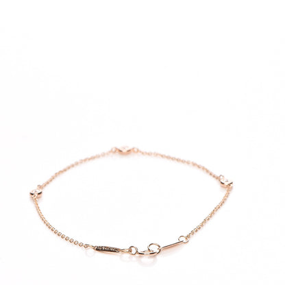Tiffany 18K Rose Gold Diamond .09ctw Elsa Peretti Diamonds by the Yard Bracelet 6 of 12