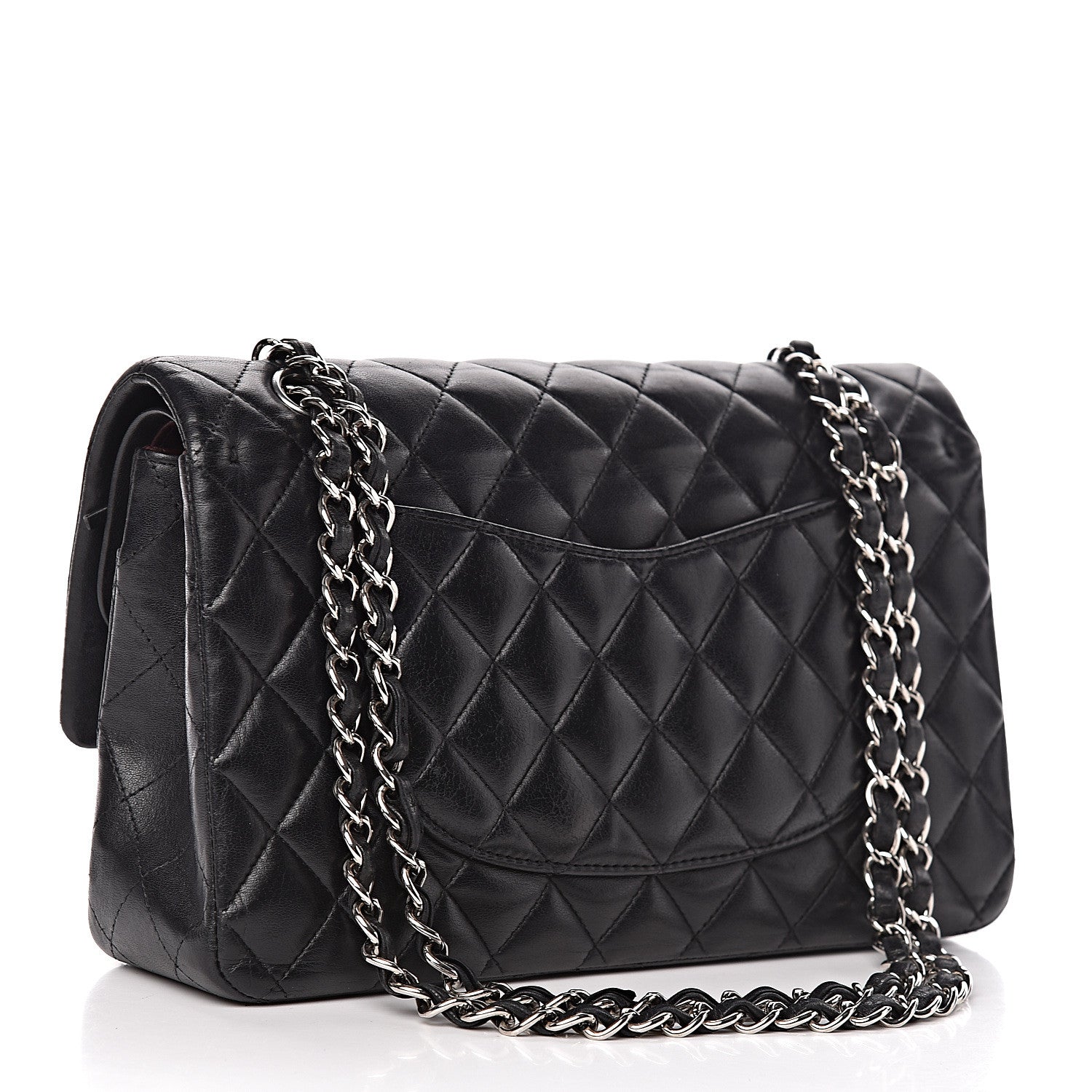 Chanel Lambskin Quilted Medium Double Flap Black 4 of 18
