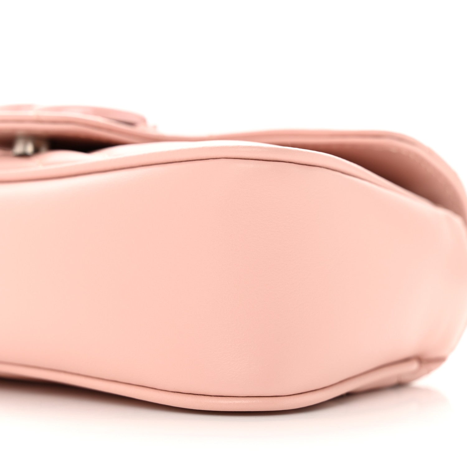 Gucci Calfskin Matelasse Monochrome GG Marmont Chain Belt Bag Perfect Pink 10 of 11