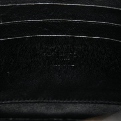 Saint Laurent Grain De Poudre Matelasse Monochrome Monogram Mini Lou Camera Bag Black 6 of 12