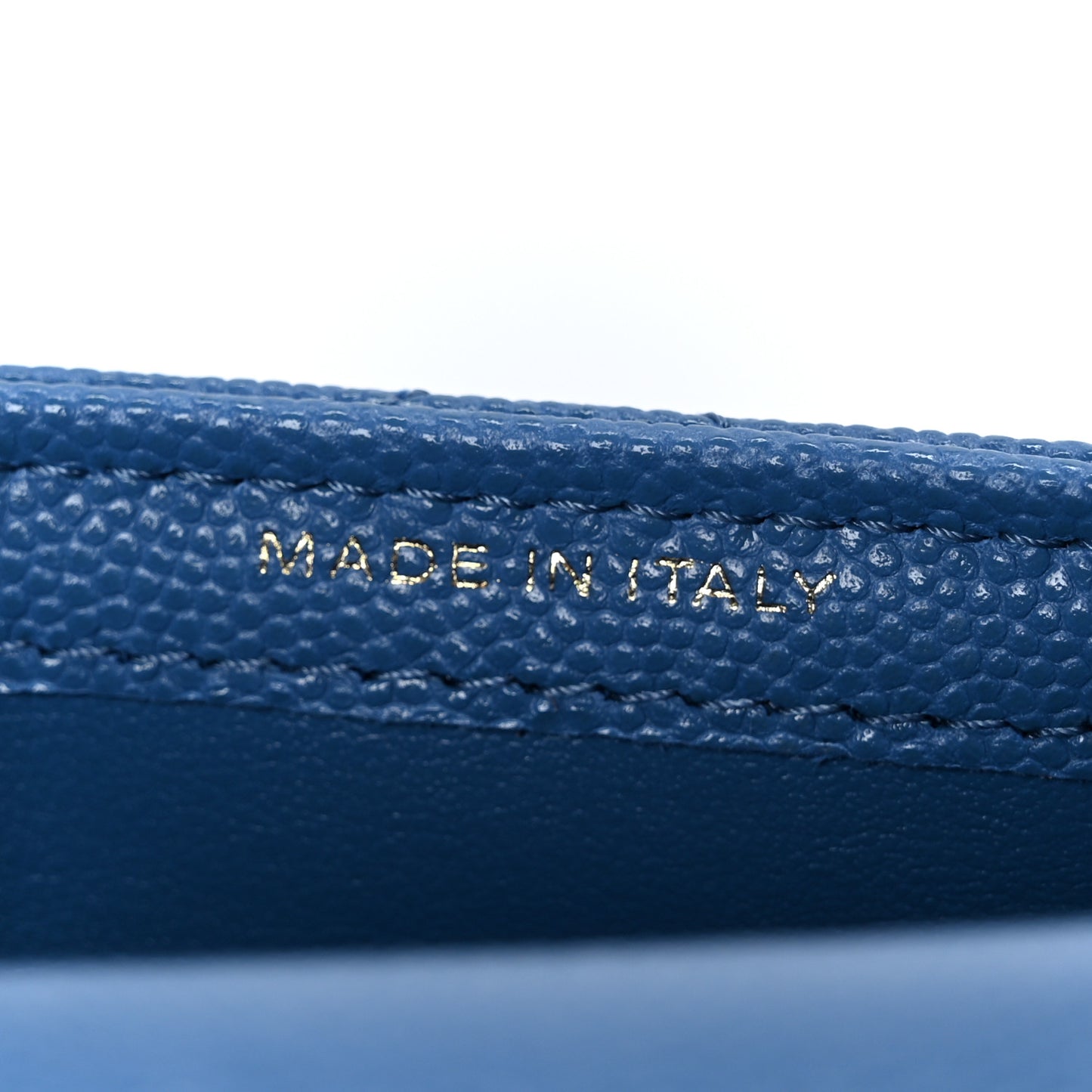 Caviar Quilted Classic Phone Holder Blue
