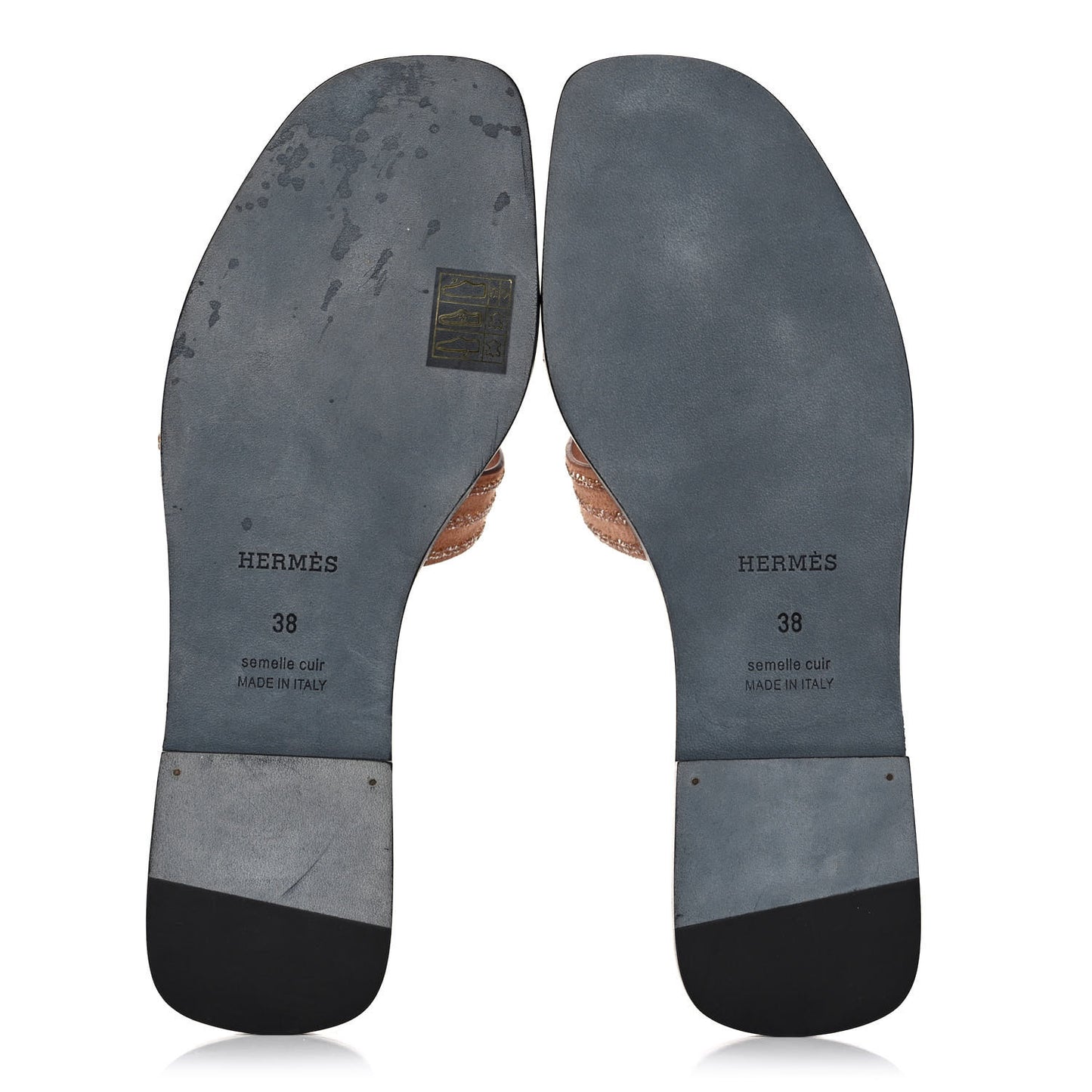 Suede Goatskin Crystal Oran Sandals 38 Rose Aube Nude