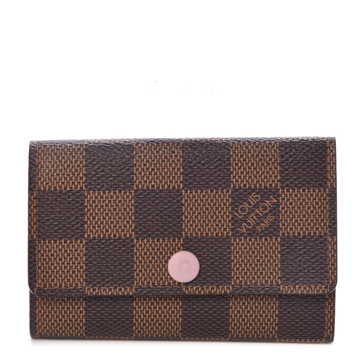 Damier Ebene Multicles 6 Key Holder Rose Ballerine