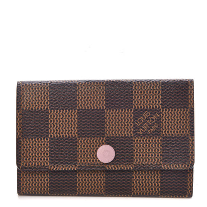 Louis Vuitton Damier Ebene Multicles 6 Key Holder Rose Ballerine 1 of 7