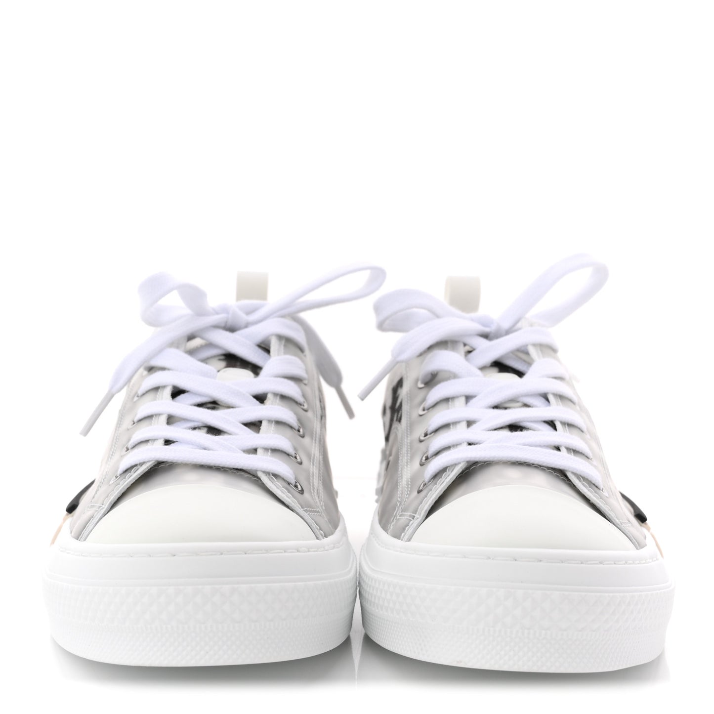 Technical Canvas Oblique Mens B23 Low Top Sneaker 43 White Black