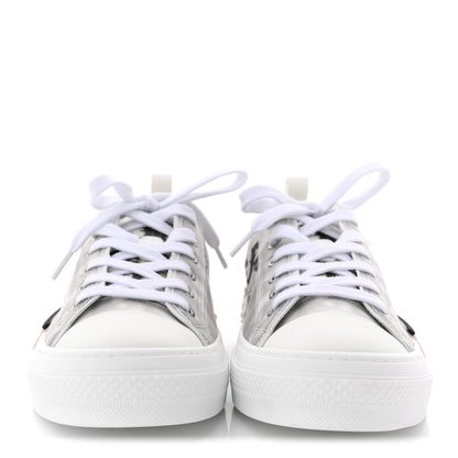 Christian Dior Technical Canvas Oblique Mens B23 Low Top Sneaker 43 White Black 3 of 10