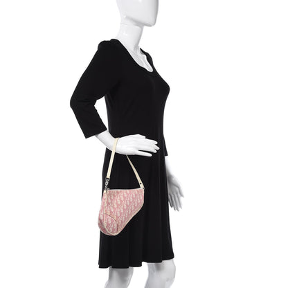 Christian Dior Monogram Mini Saddle Pochette Pink 2 of 9