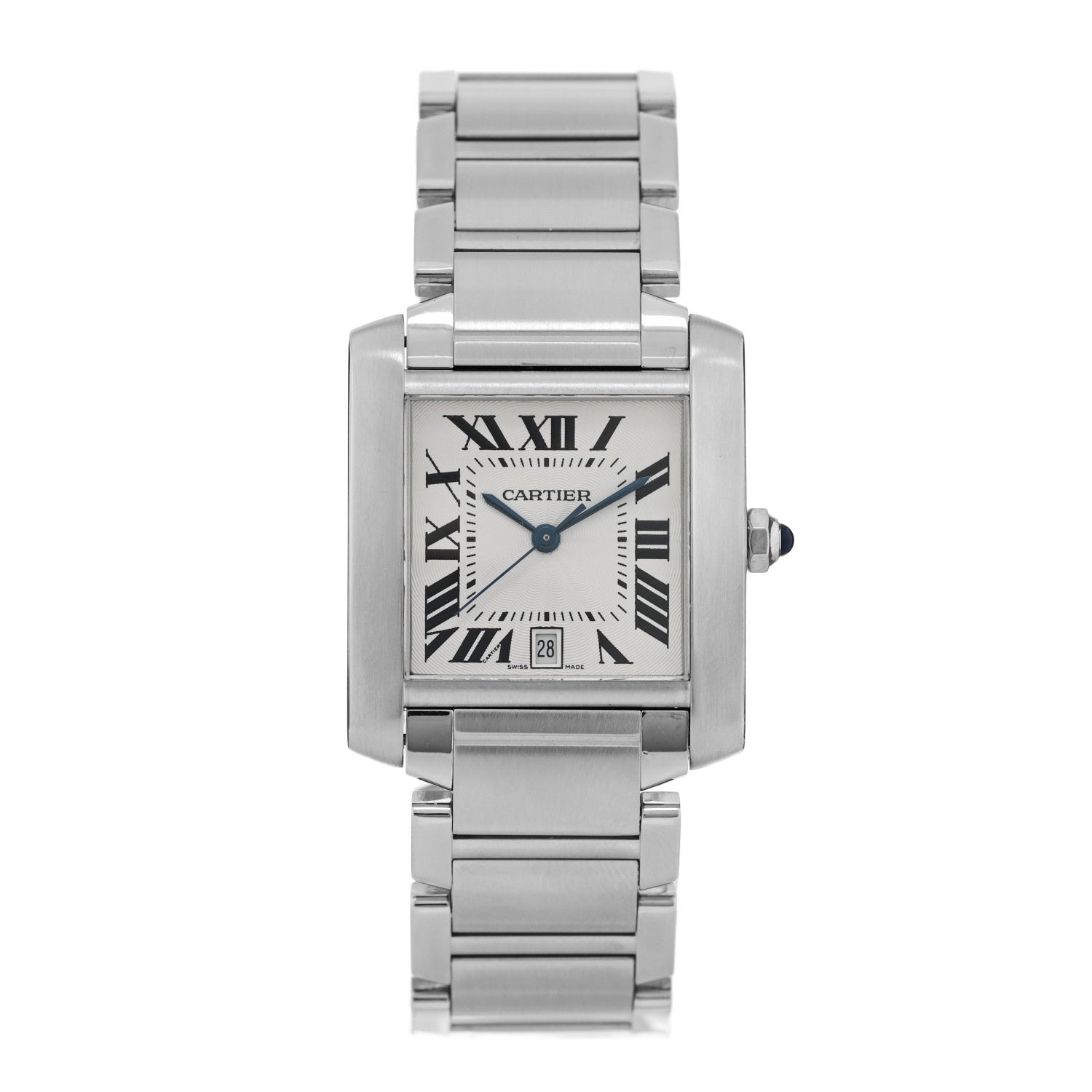 Cartier Stainless Steel 28mm Tank Francaise Automatic Watch 1 of 5