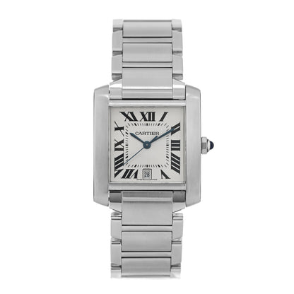 Cartier Stainless Steel 28mm Tank Francaise Automatic Watch 1 of 5