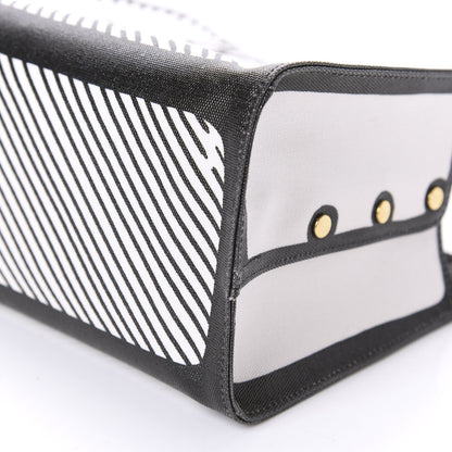 Fendi X JOSHUA VIDES Coated Canvas Mini Peekaboo Defender Cover White Black 7 of 10