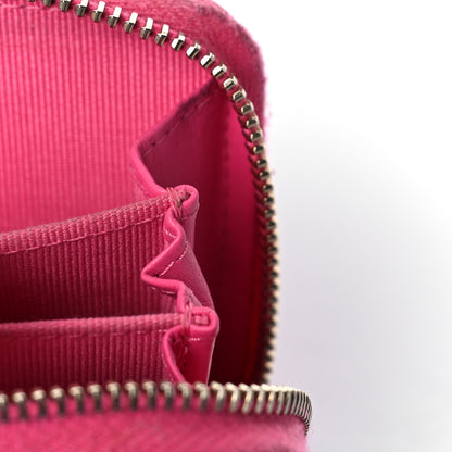 Chanel Caviar Quilted Zip Coin Purse Pink 15 of 17