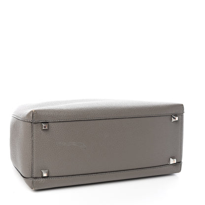MCM Grained Calfskin Sarah Medium Visetos Hobo Grey 3 of 12