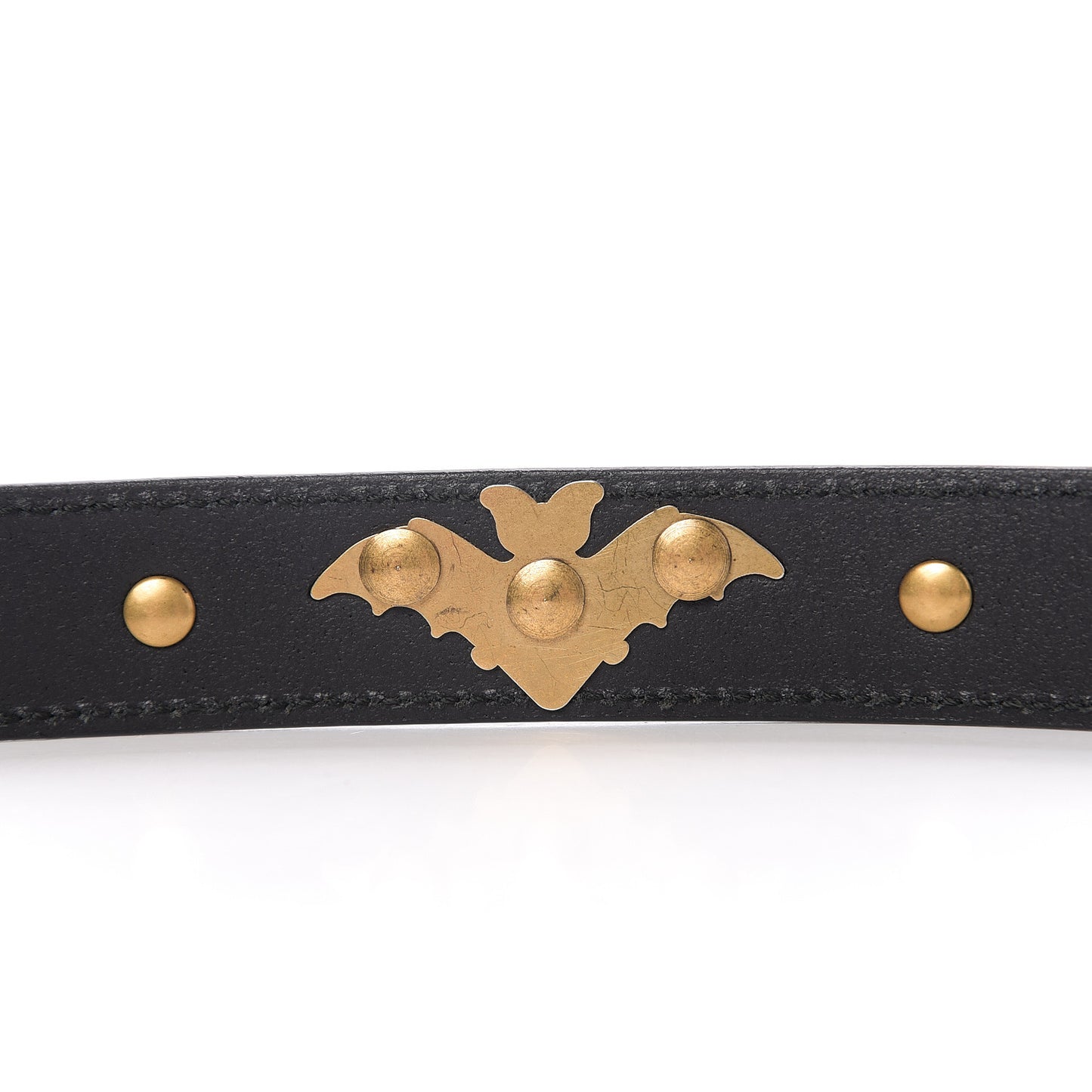 Calfskin Star Studded Torchon Double G Belt 75 30 Black