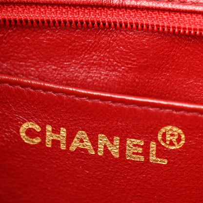 Chanel Lambskin Chevron Small Shoulder Bag Red 6 of 10