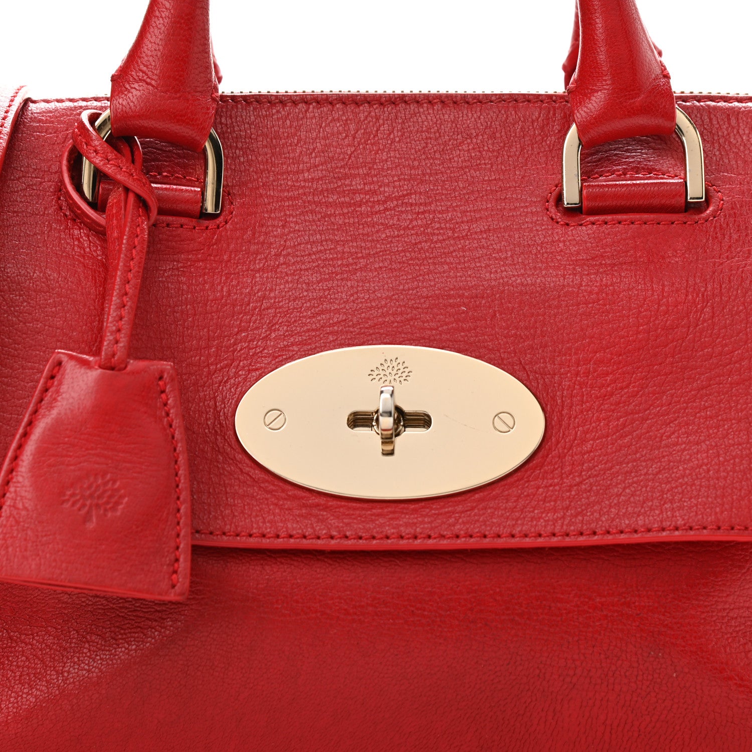 Mulberry Glossy Goatskin Small Del Rey Satchel Red 8 of 14