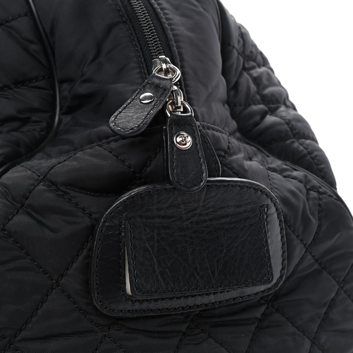 Chanel Calfskin Nylon Paris New York Duffel Bag Black 10 of 12